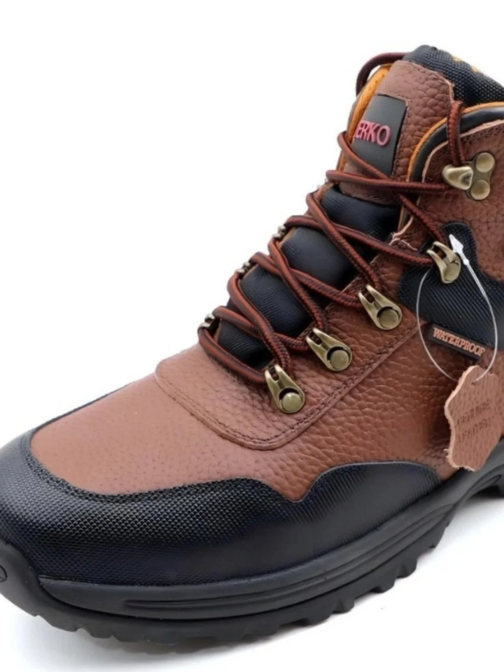 Brown Men's Waterproof Steel Toe Boots size 13